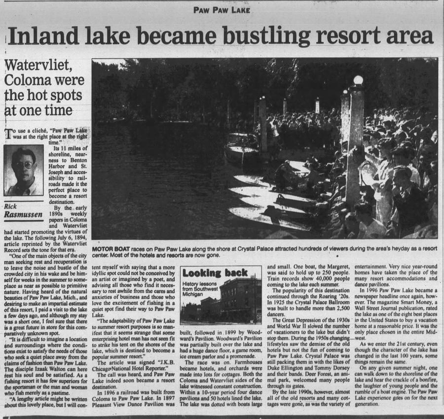 Crystal Palace Ballroom at Paw Paw Lake - April 1 2002 Look Back (newer photo)